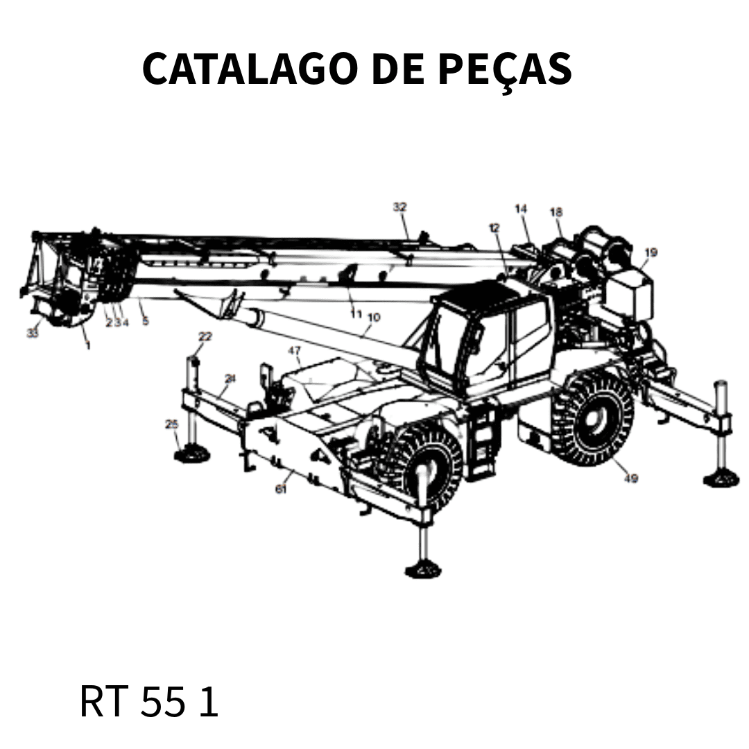 CATALOGO DE PEÇAS GUINDASTE RT55 1 PARA TERRENOS IRREGULARES ZOOMLION
