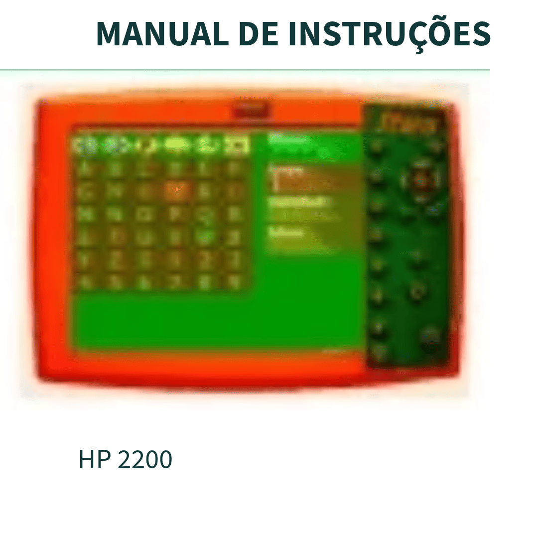 MANUAL DE INSTRUÇÕES OTMIS HP 2200 JACTO