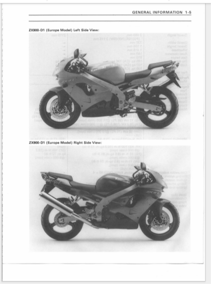 MANUAL DE SERVIÇO MOTO KAWASAK ZX9R 1998-1999