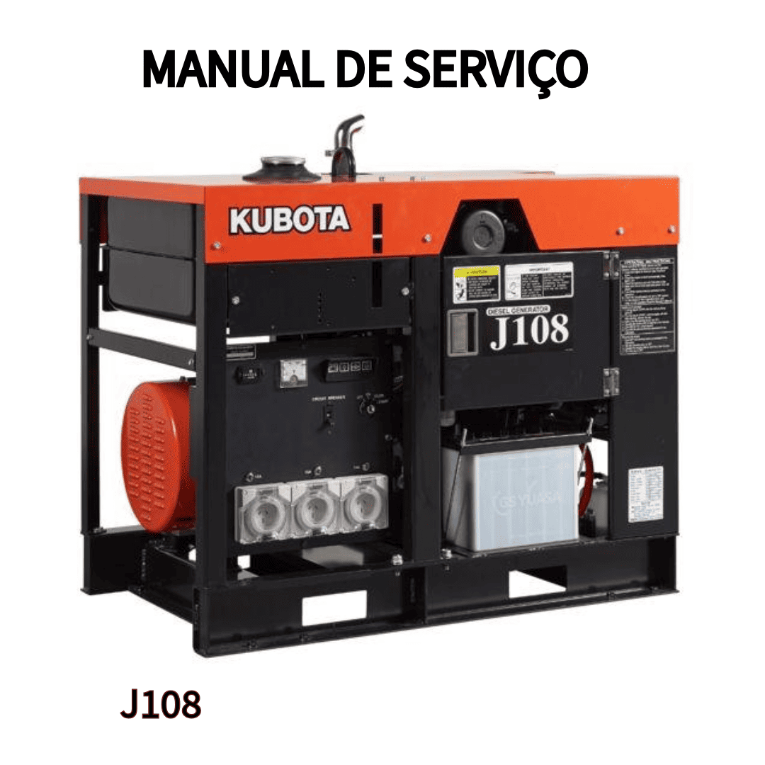 MANUAL DE SERVIÇO GERADOR J108 KUBOTA 2000