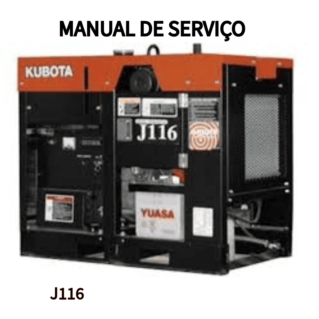 MANUAL DE SERVIÇO GERADOR J116 KUBOTA 2000